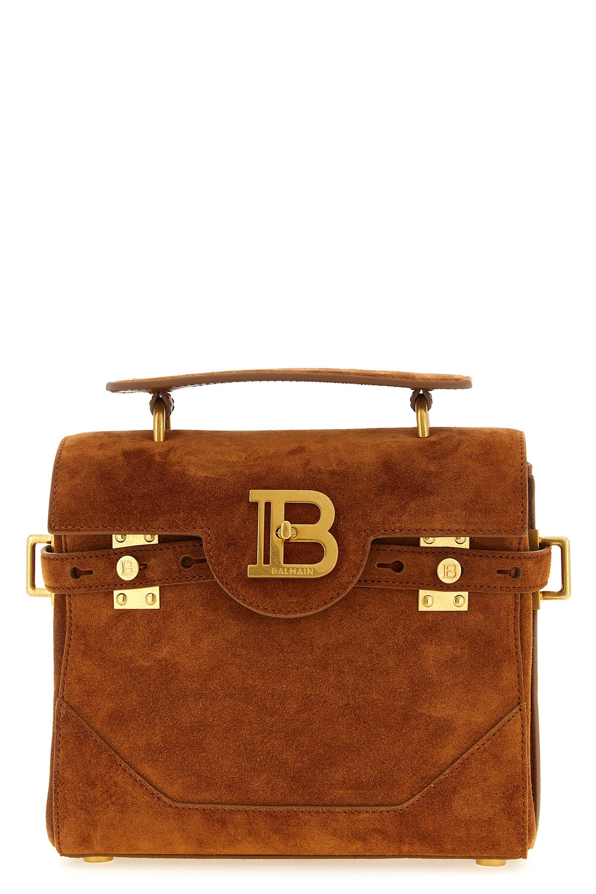 BALMAIN OS b-buzz 23 suede handbag