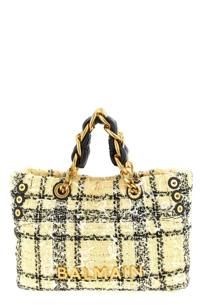 soft cabas small shopping bag in tweed