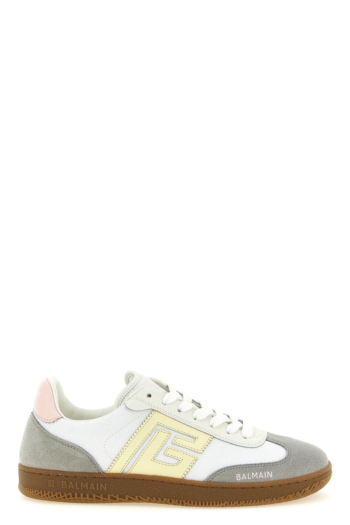 BALMAIN 36 swan sneakers in calfskin