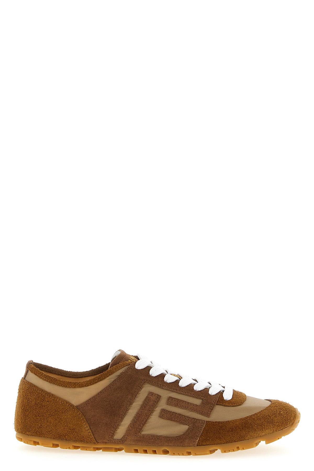 BALMAIN 36 racer 45 sneakers in deer leather and nylon