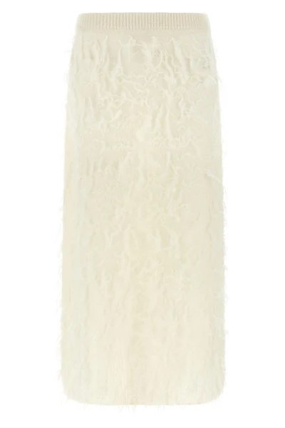 the fabiana filippi midi skirt defines a new tactile dimension through a straigh