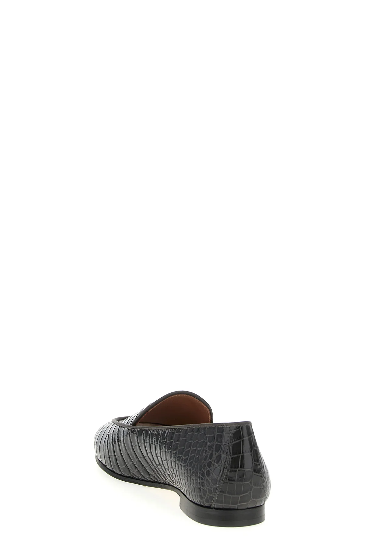guanto loafers in shiny calf leather and eel leather