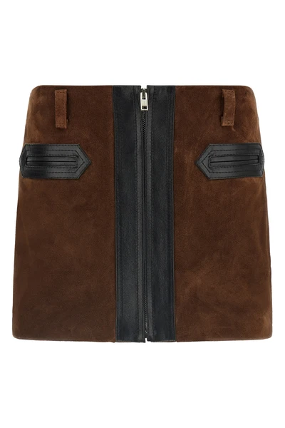 the marni miniskirt in fine suede redefines the codes of structured clothing thr