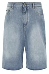 cotton denim bermuda shorts