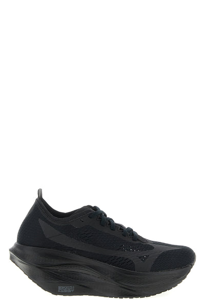 comme des garçons x mizuno wave rebellion pro 3 sneakers in openwork and breat