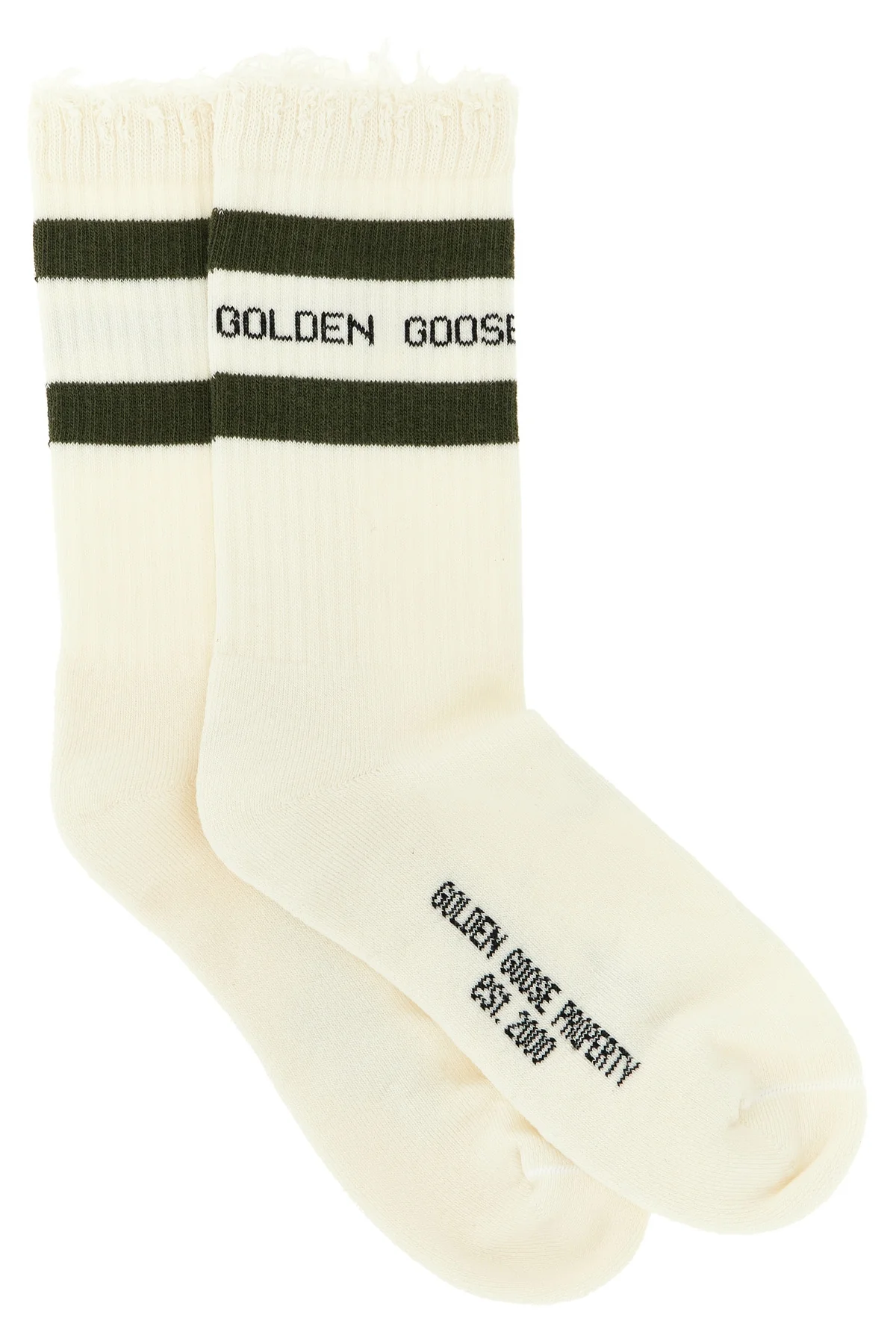 GOLDEN GOOSE M golden goose socks in structured cotton blend feature a high ribbed workmanship