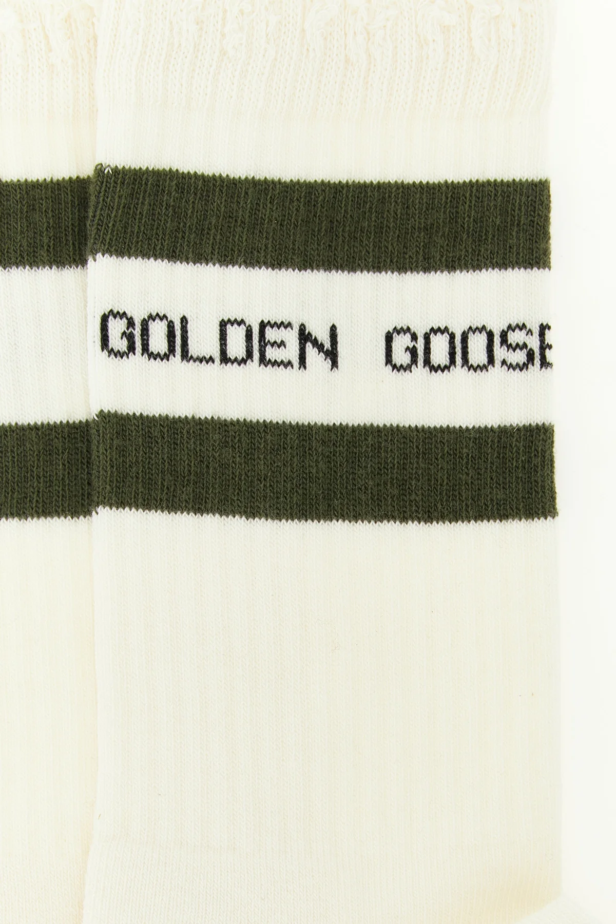 golden goose socks in structured cotton blend feature a high ribbed workmanship