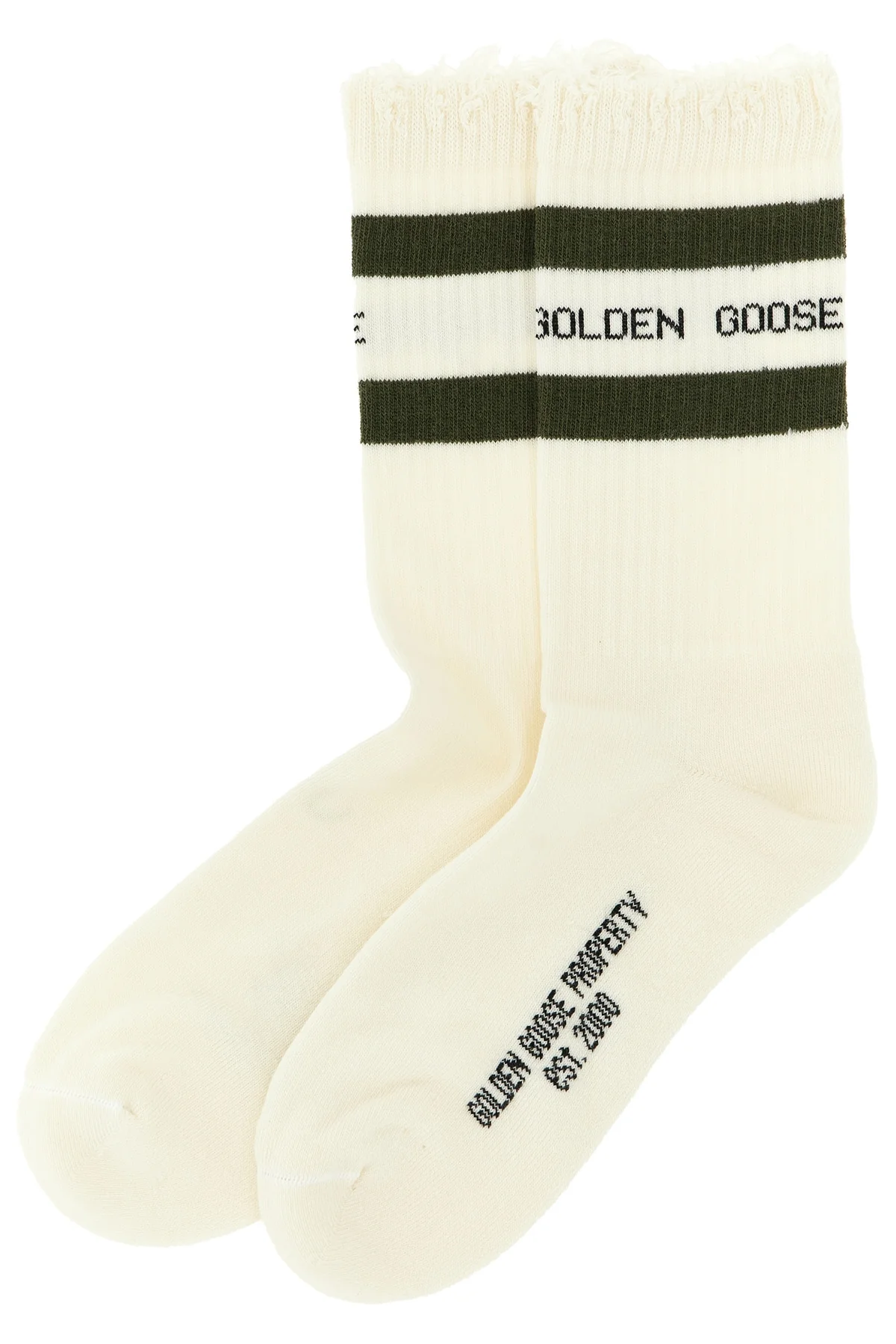 GOLDEN GOOSE M golden goose socks in structured cotton blend feature a high ribbed workmanship