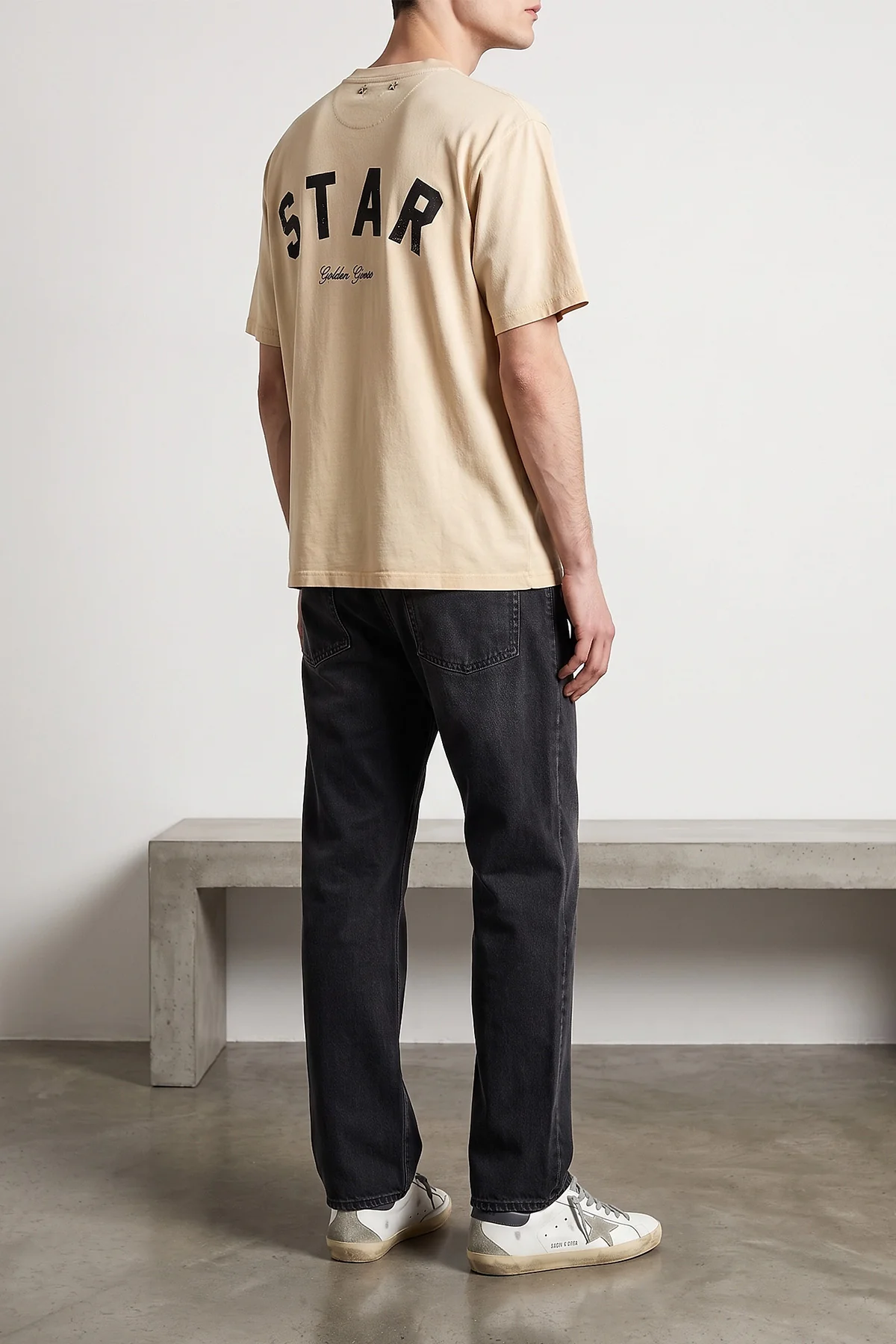 used-effect cotton t-shirt