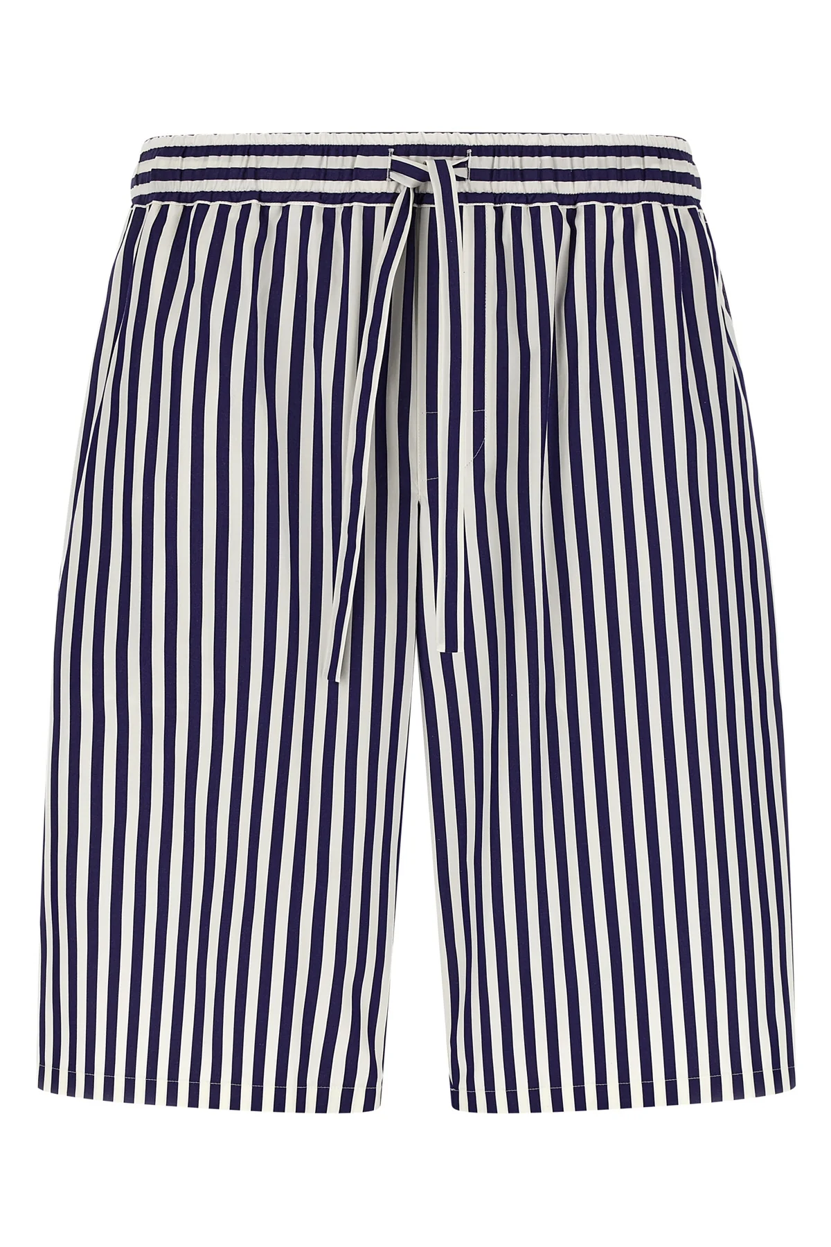 DOLCE amp; GABBANA 50 bermuda shorts in striped cotton and silk blend poplin shorts