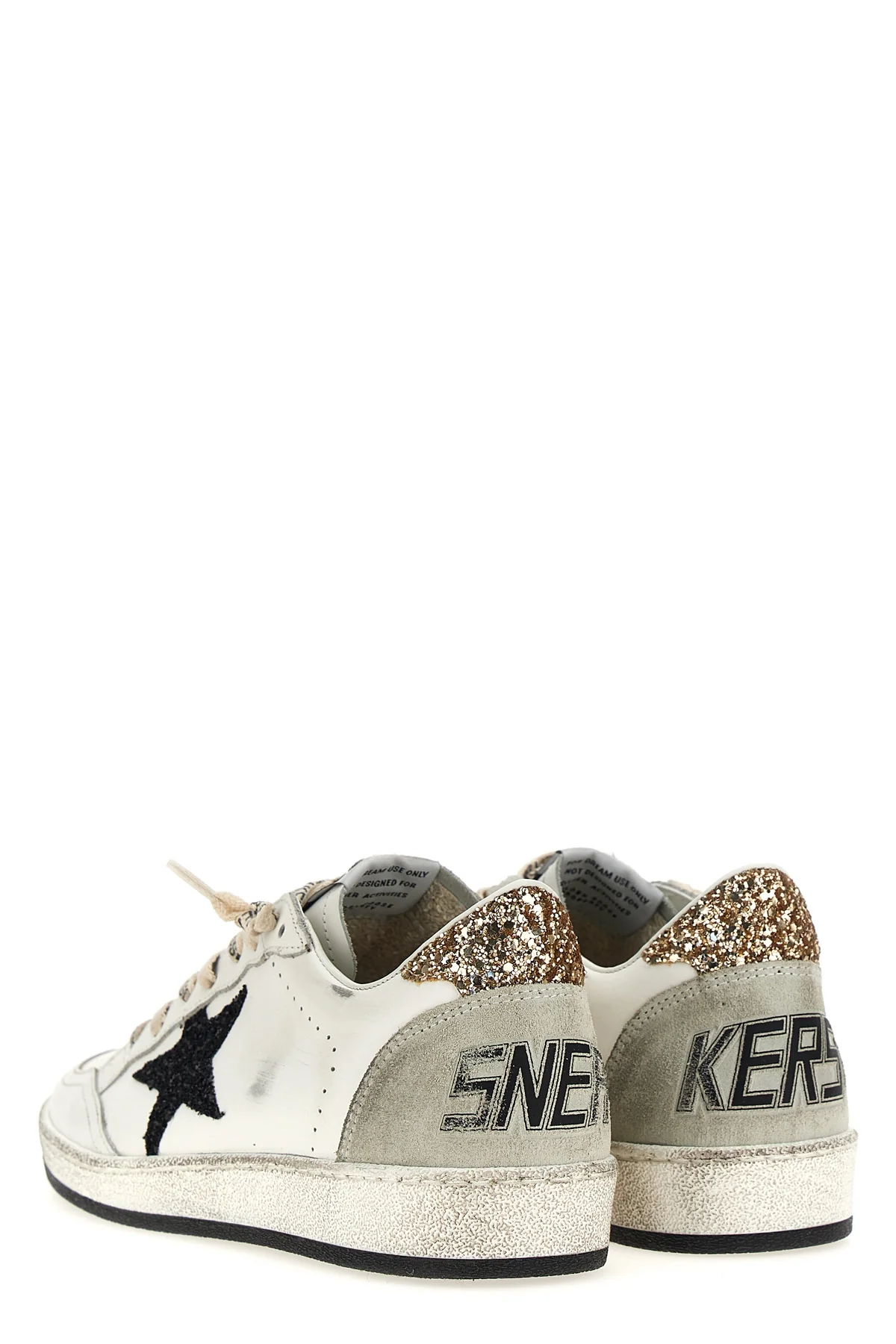 ball star sneakers in used-effect leather