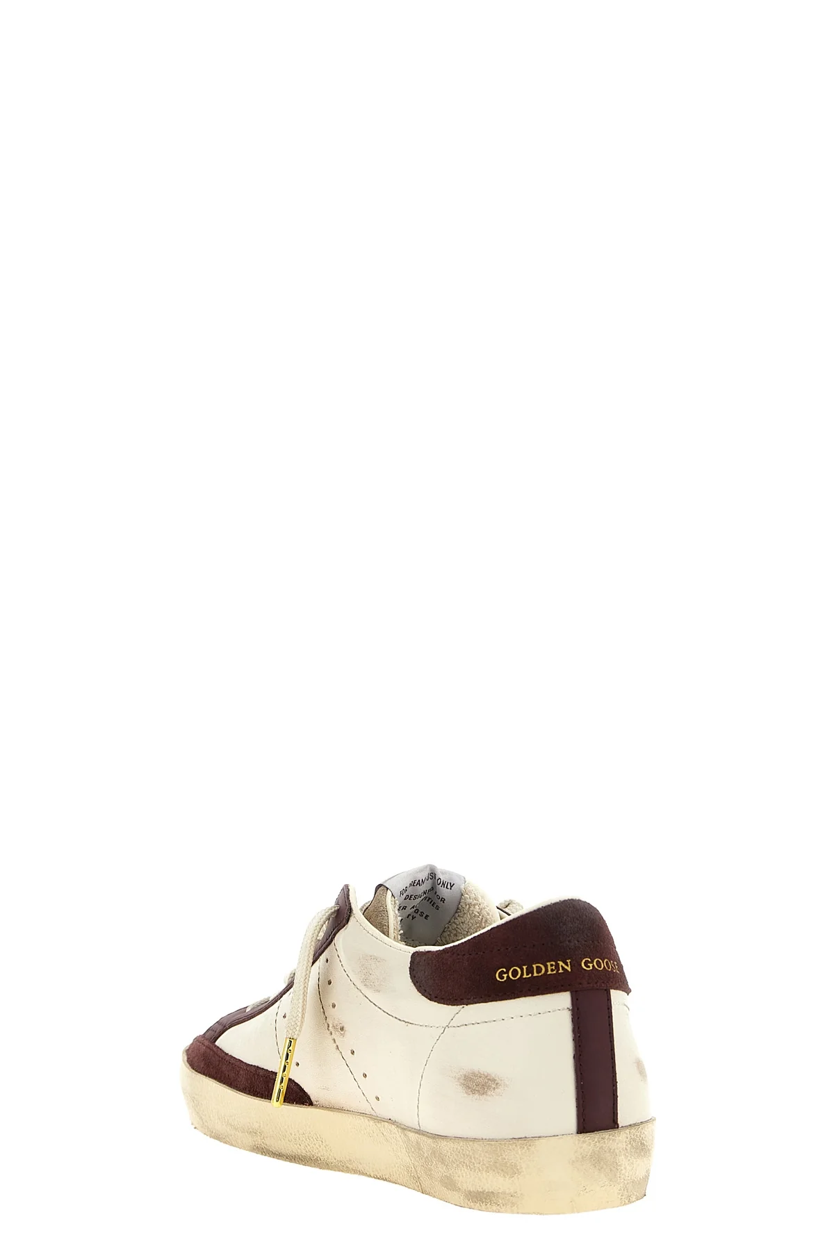 the golden goose super-star sneakers features a low-top silhouette structured