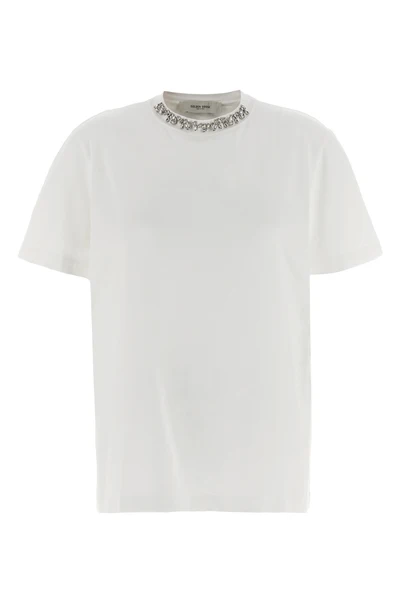 used-effect cotton crew neck t-shirt