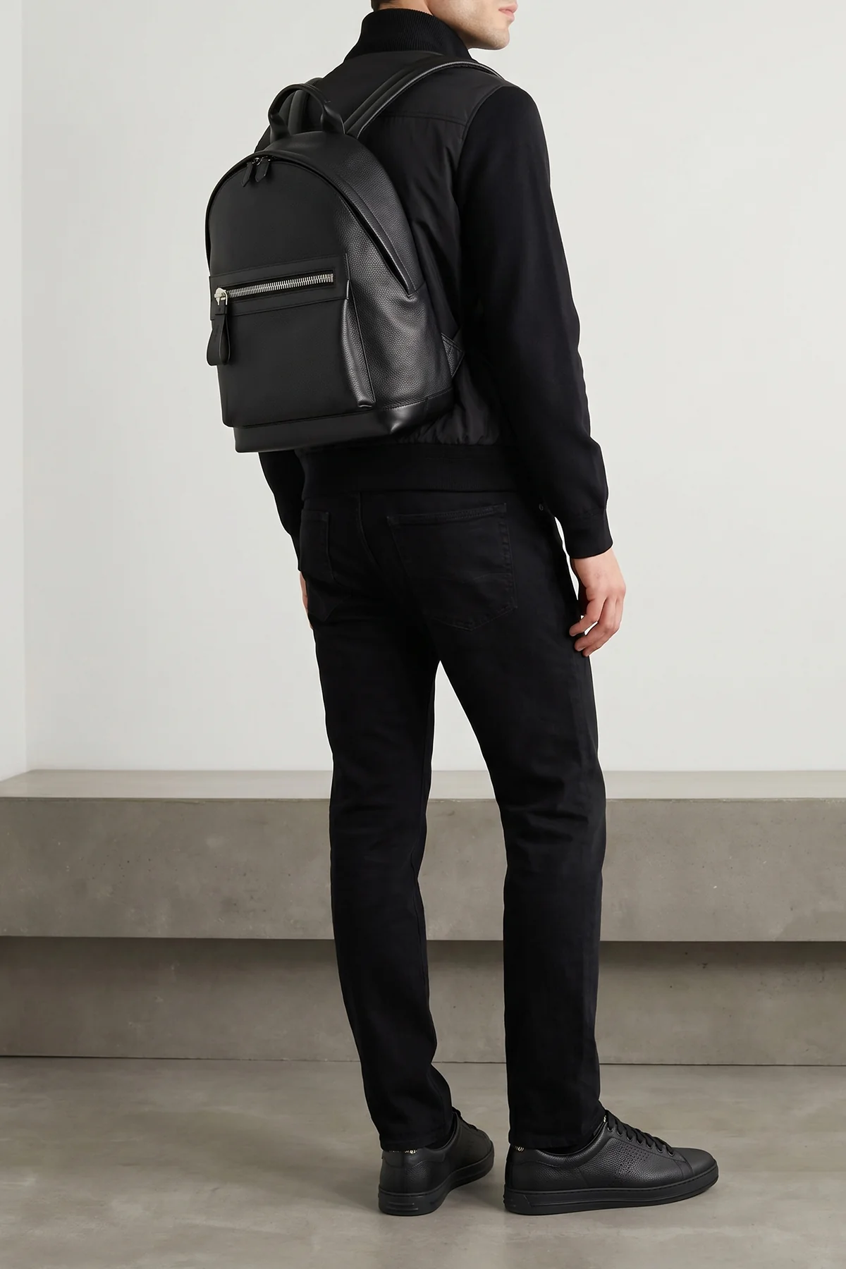 TOM FORD OS buckley smooth grainy leather backpack
