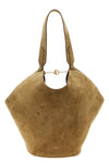 lotus small suede shopping bag