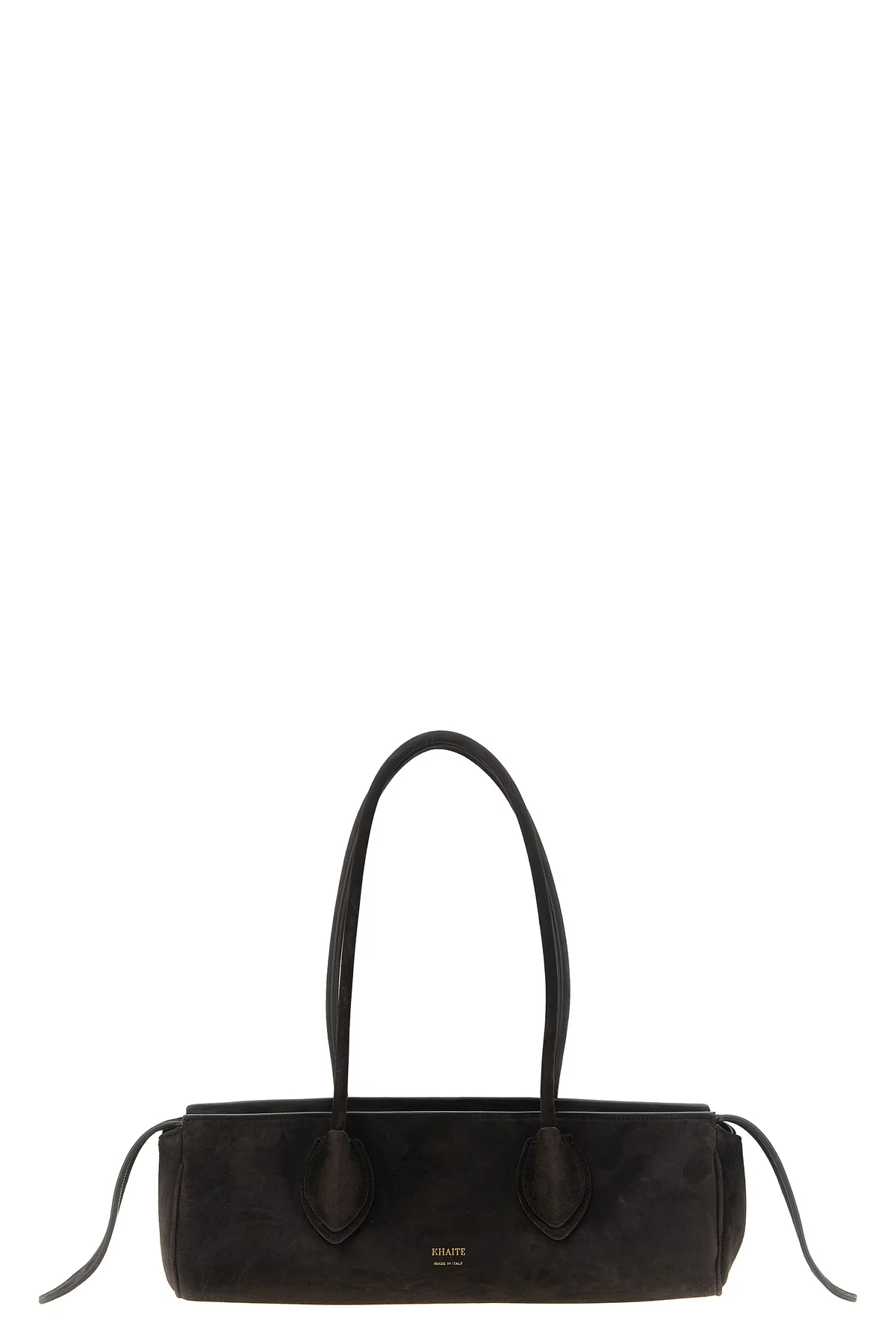 the khaite donna shoulder bag redefines classic proportions through an elongat