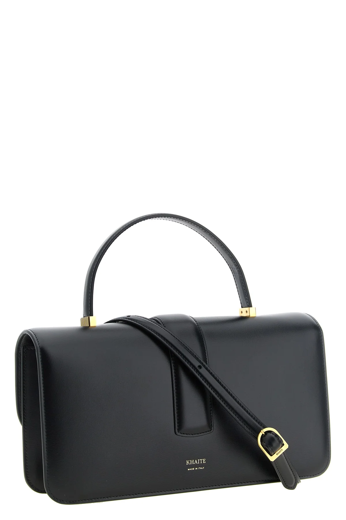 the khaite blake handbag defines a structured silhouette made of fine smooth c