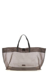 christos large shopping bag in semi-transparent mesh