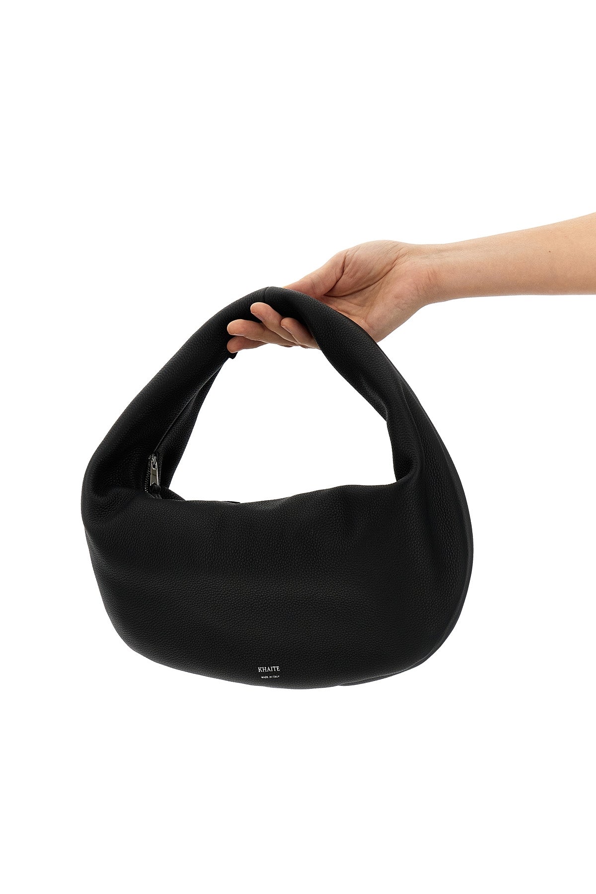 KHAITE OS medium olivia hobo shoulder bag in garnet leather