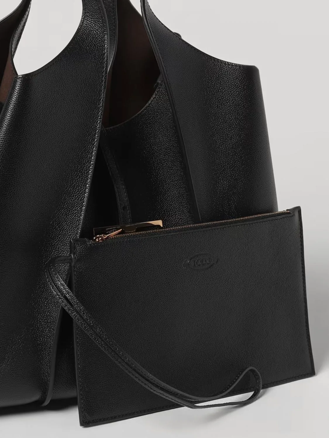 t timeless mini grained leather bag
