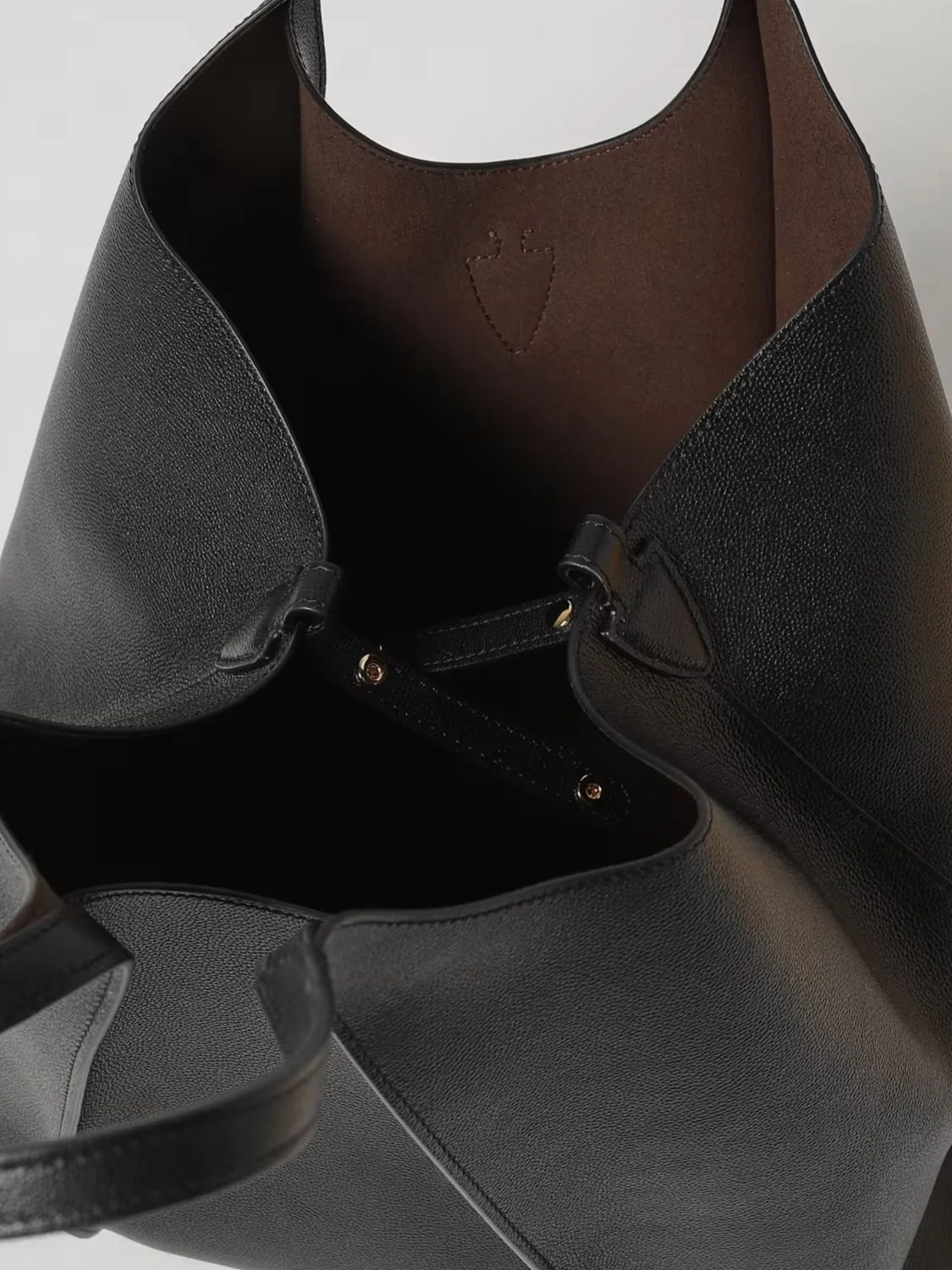 t timeless mini grained leather bag