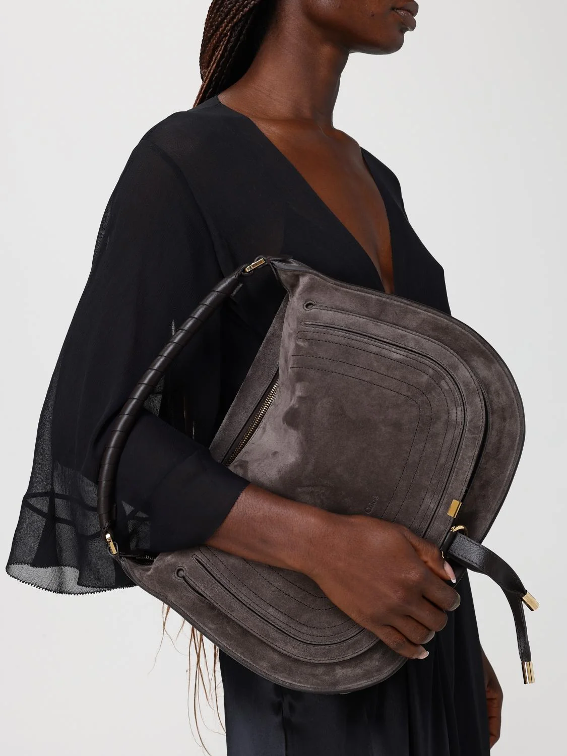 CHLOÉ OS chloé marcie suede bag