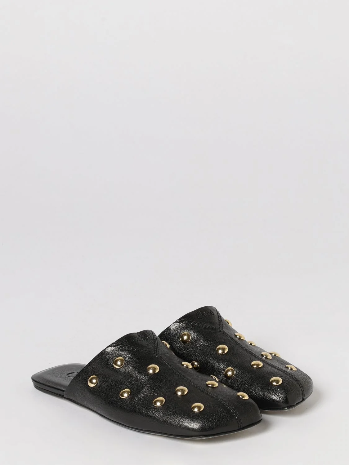 rita studded leather mules chloé