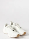 diamond run f stretch knit and leather sneakers