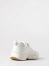 diamond run f stretch knit and leather sneakers