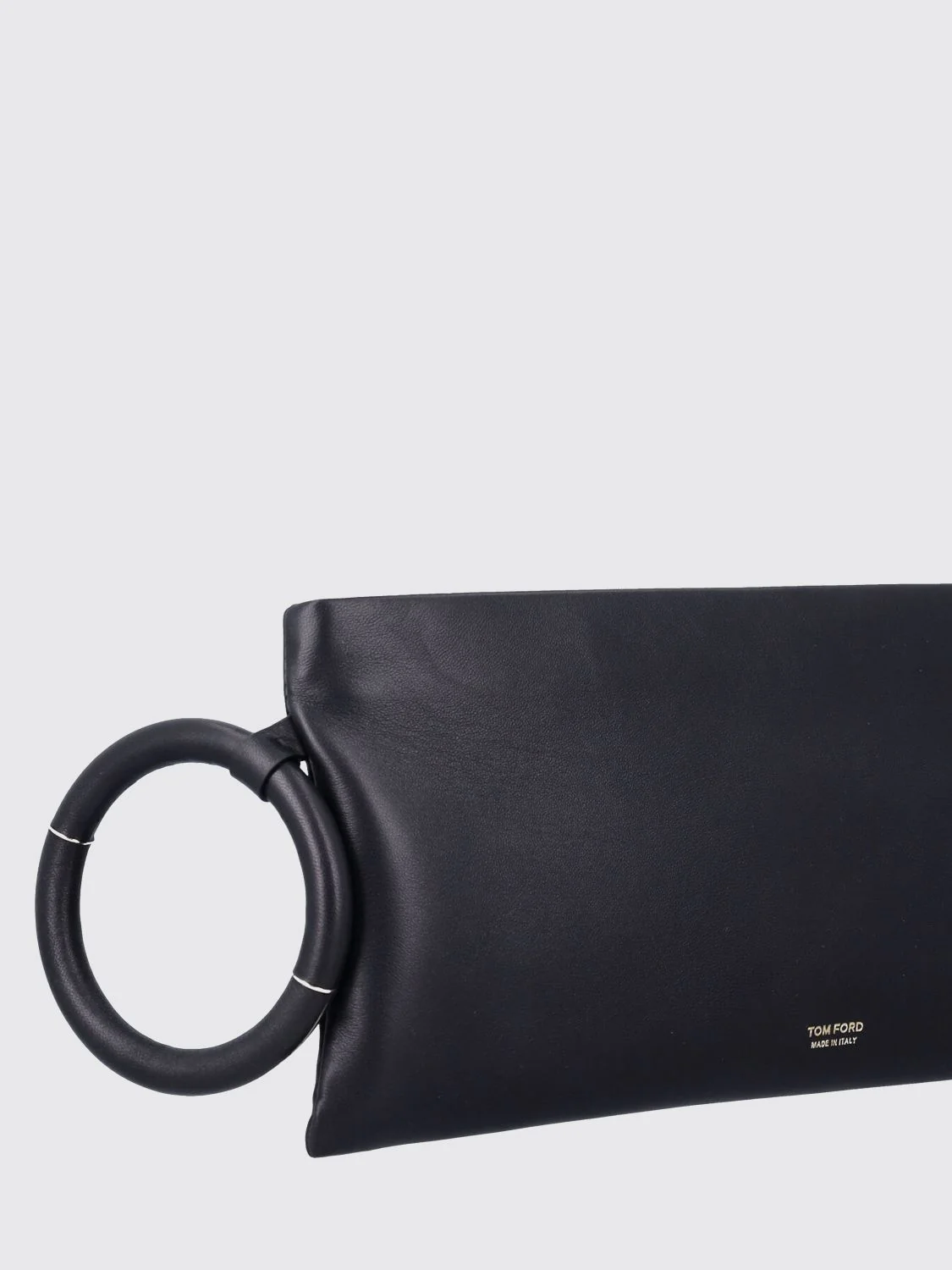 aura leather clutch