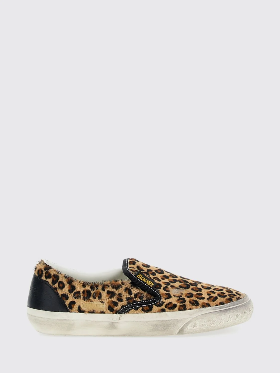 GOLDEN GOOSE 36 slip on animal print pony skin used effect sneakers