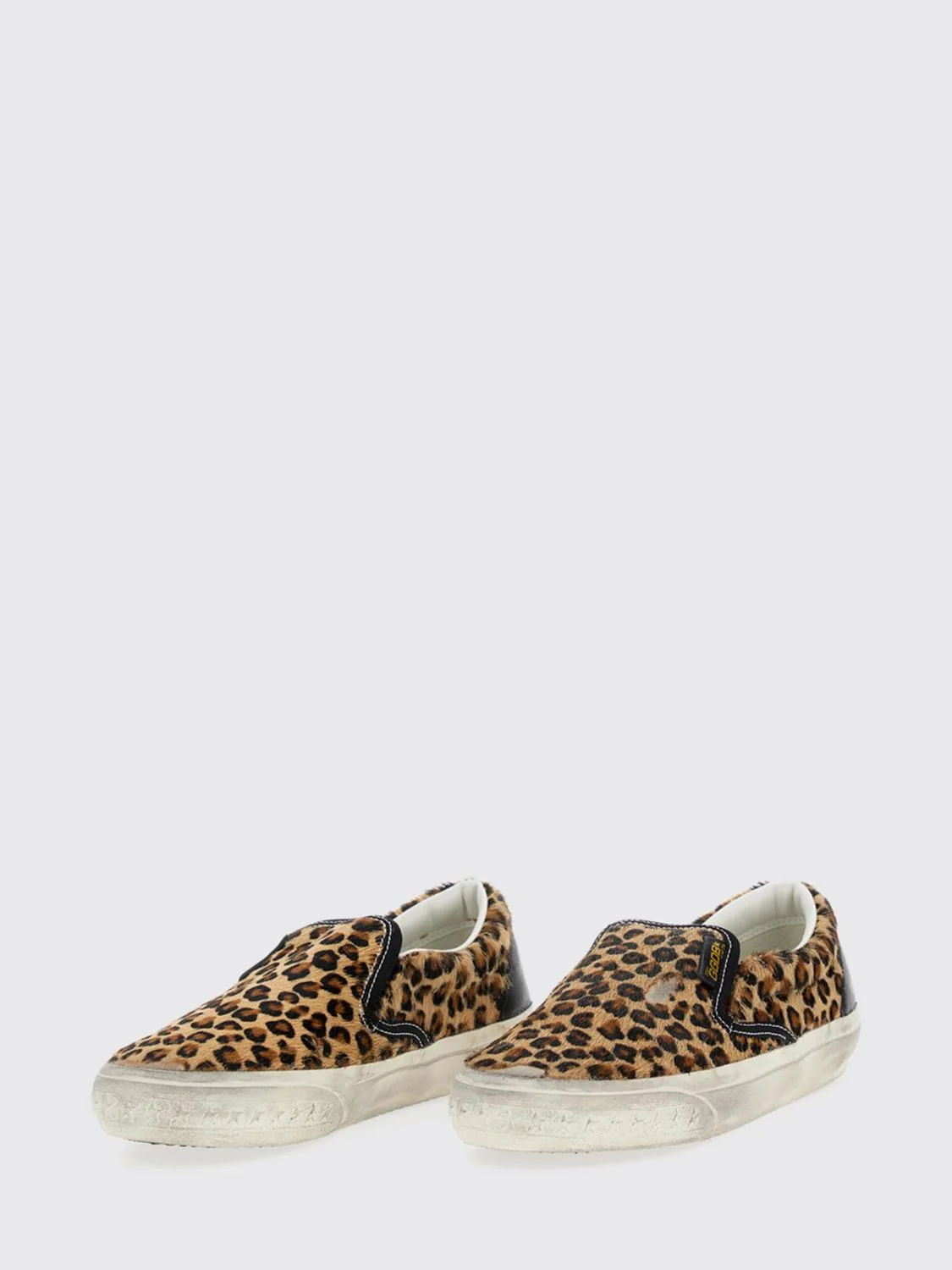 GOLDEN GOOSE 36 slip on animal print pony skin used effect sneakers