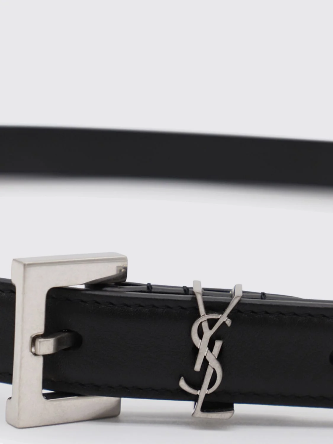 SAINT LAURENT 75 cassandre leather belt