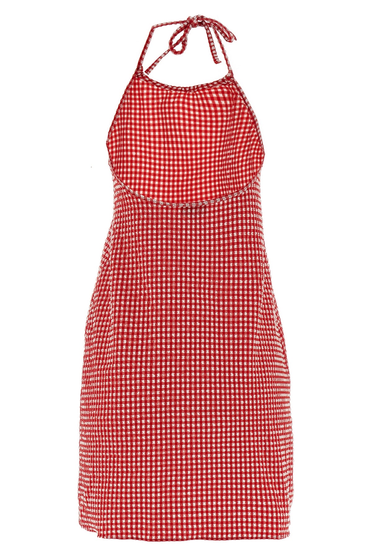 HUNZA G M mini dress in stretch fabric vichy closure