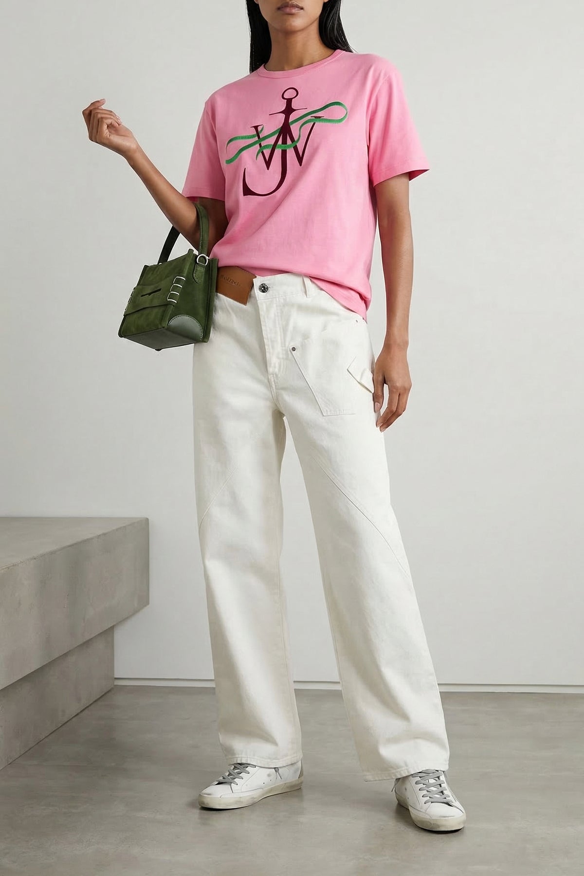 J.W.ANDERSON OS small suede loafer handbag