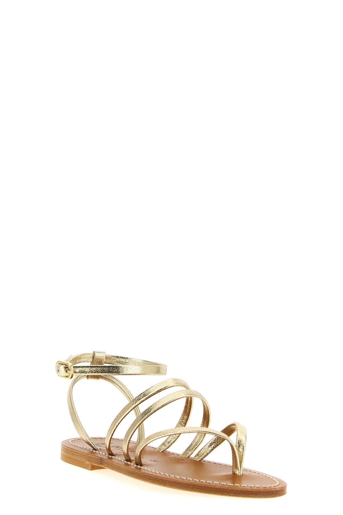 hemeree laminated leather thong sandals