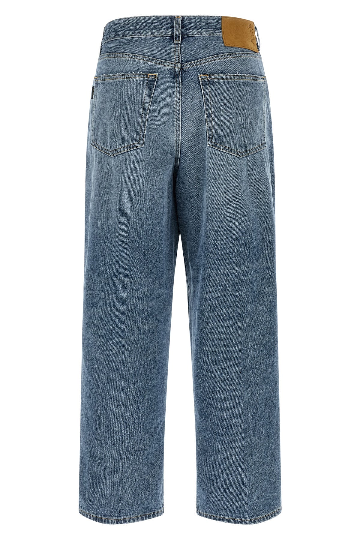 high-waisted betty nordic blue jeans in delavé cotton denim