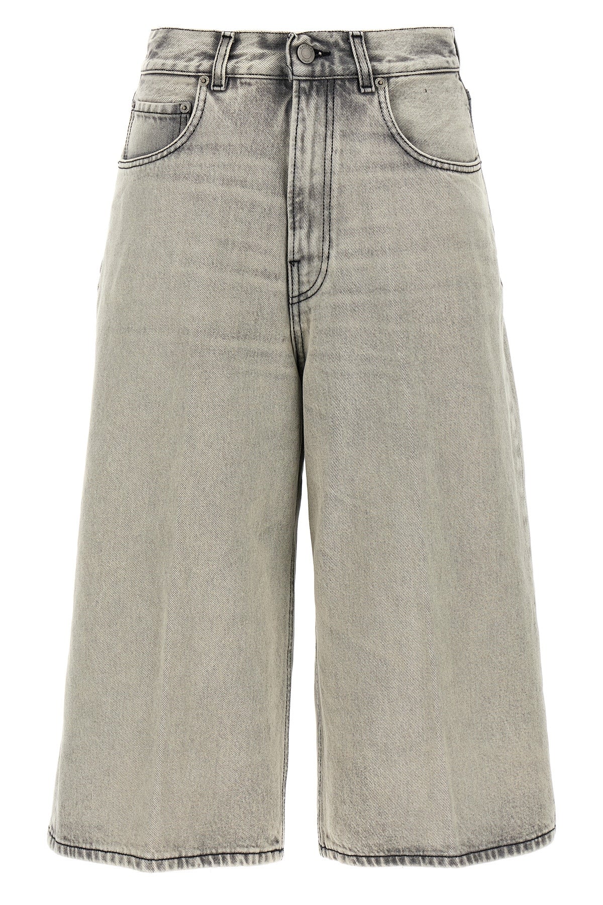 HAIKURE 24 cropped cotton denim belle pearl grey jeans