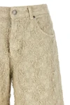 becky fur denim cotton denim bermuda shorts