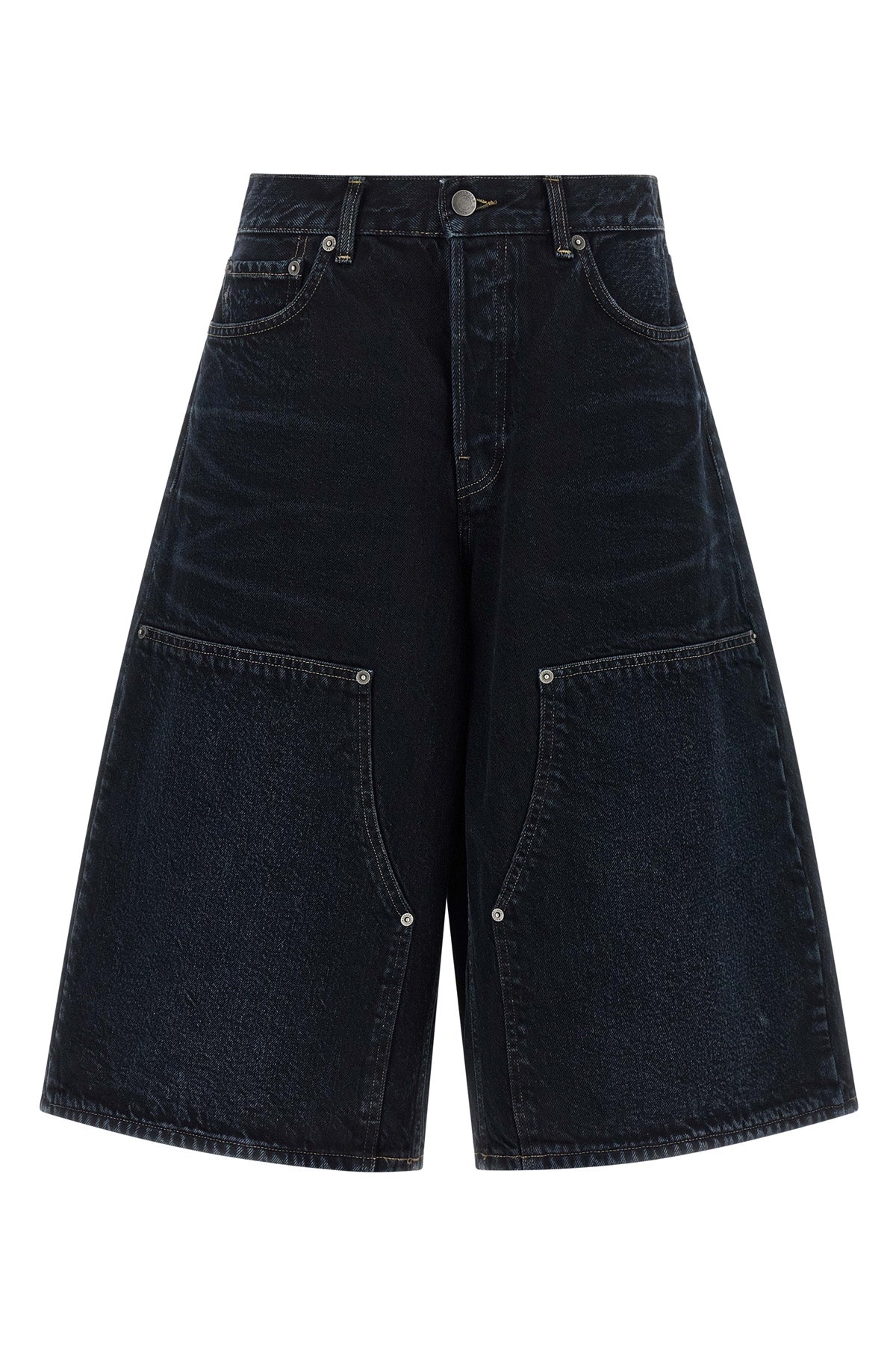 HAIKURE 24 haikure legacy denim bermuda shorts redefine the volumes of the contemporary w
