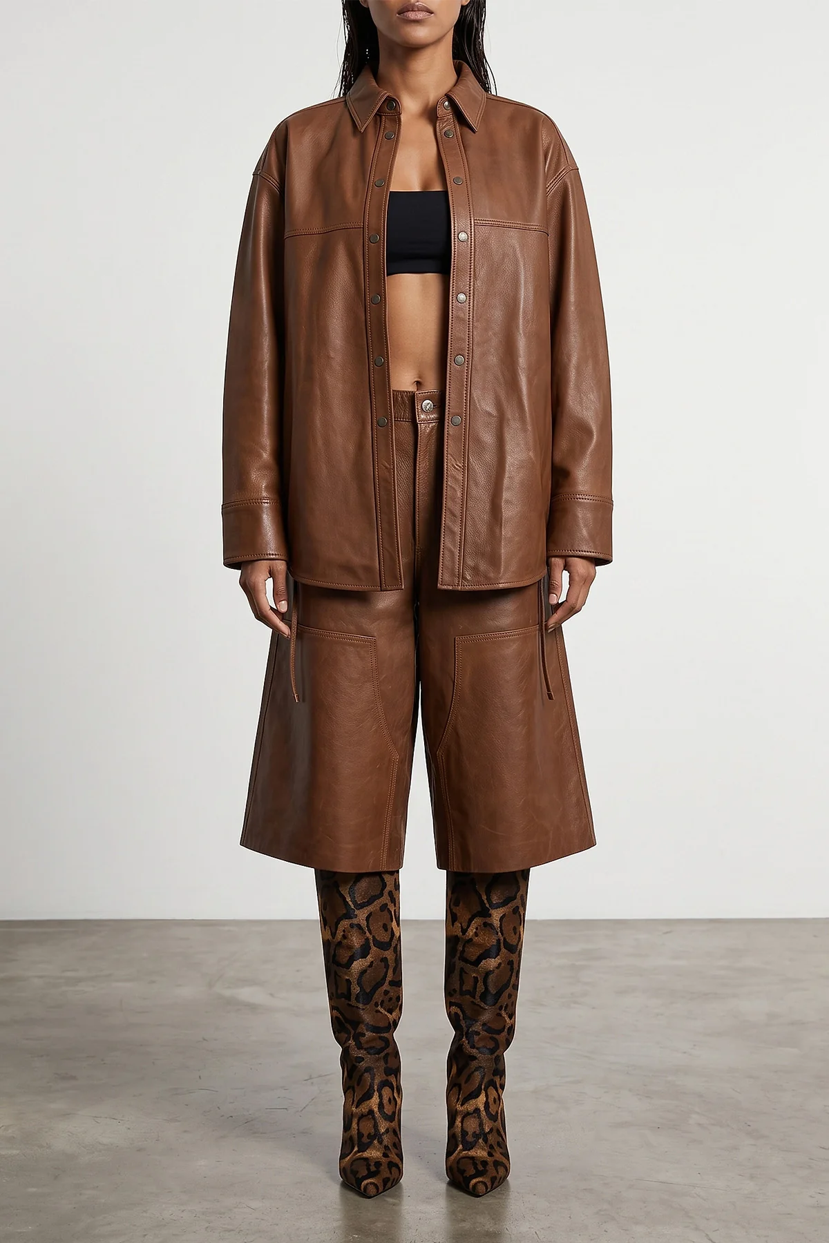 HAIKURE 24 haikures leather legacy bermuda shorts redefine casual tailoring through a lo