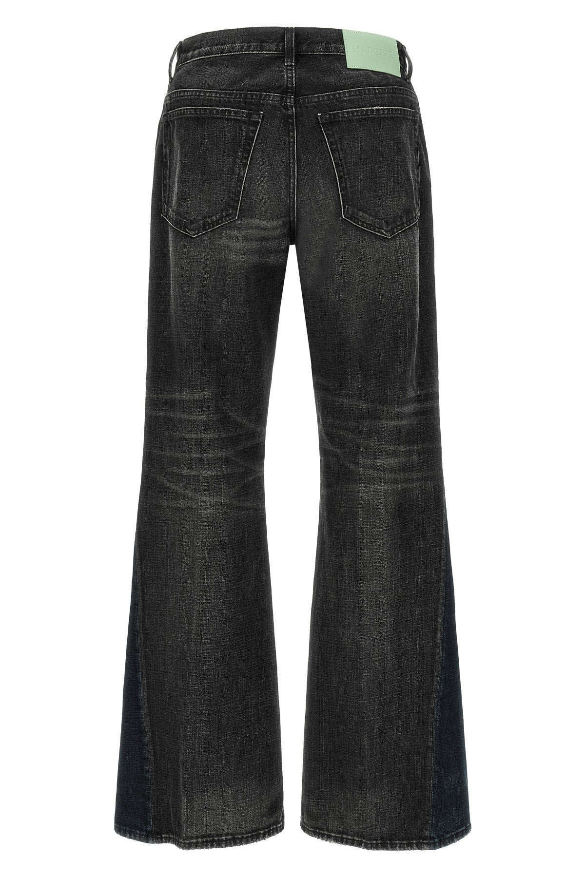 haikure claire denim jeans redefine the flared silhouette through a contempora