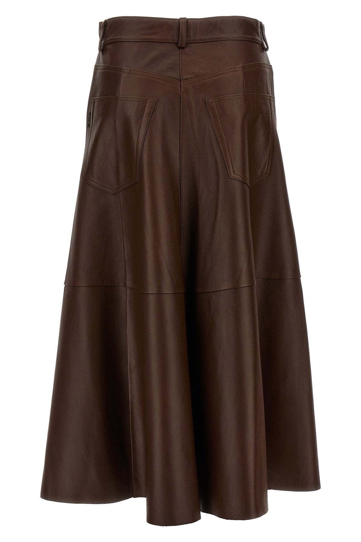 HAIKURE 26 mid serenity leather nappa midi skirt