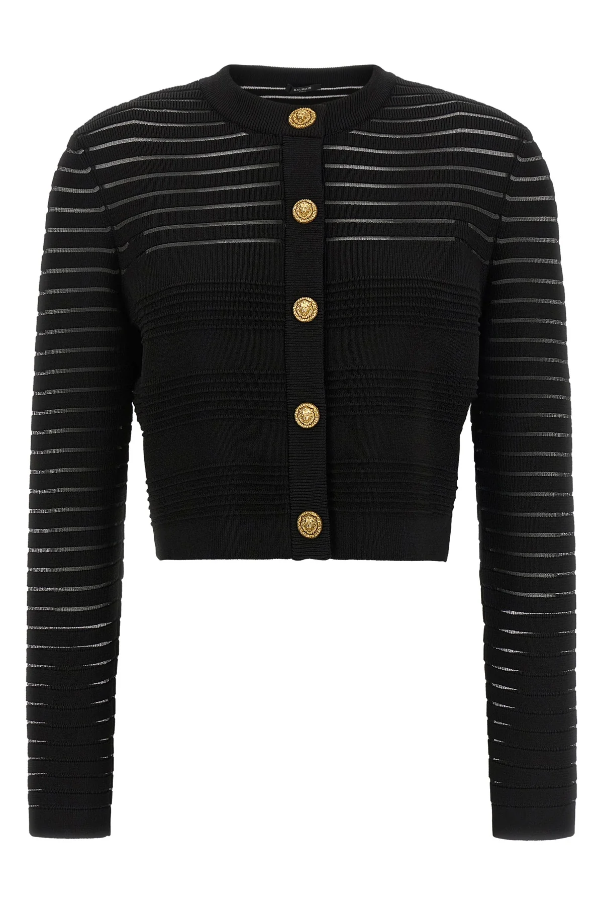 the cardigan balmain defines a new concept of structured elegance