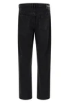 balmain jeans in washed black cotton denim