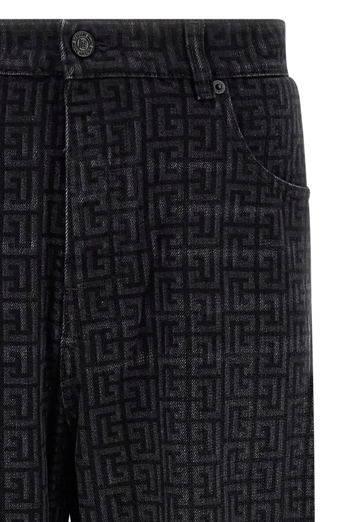 balmain black wash denim jeans