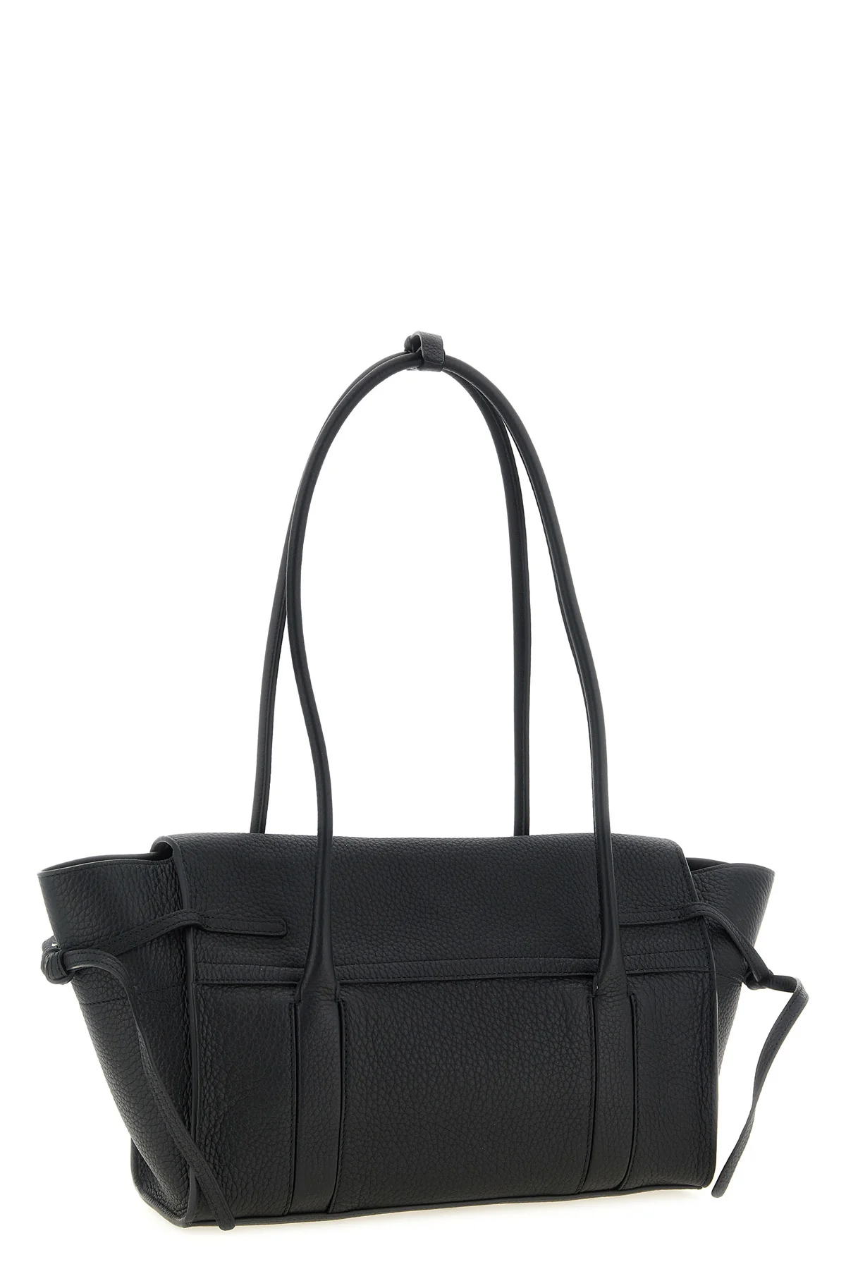 the mulberry soft bayswater small shoulder bag in black hammered calf leather