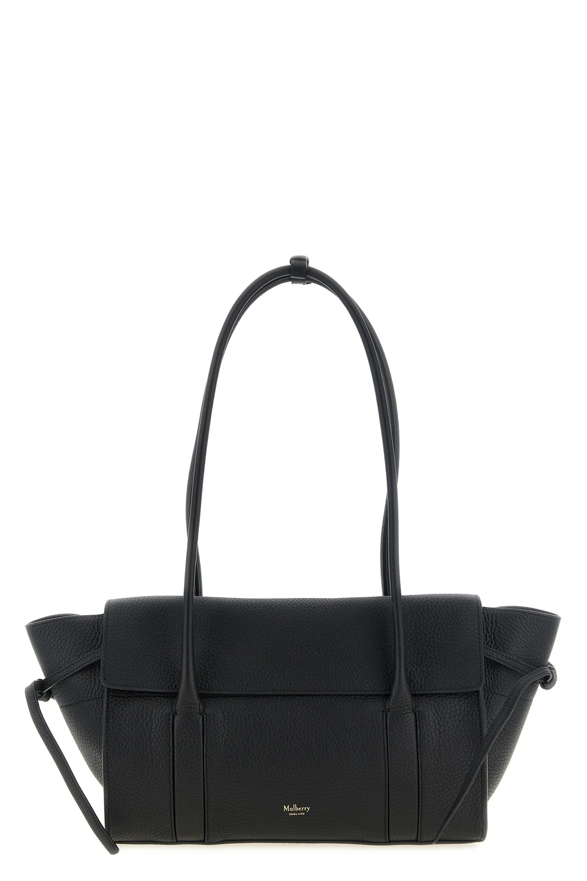 MULBERRY OS the mulberry soft bayswater small shoulder bag in black hammered calf leather