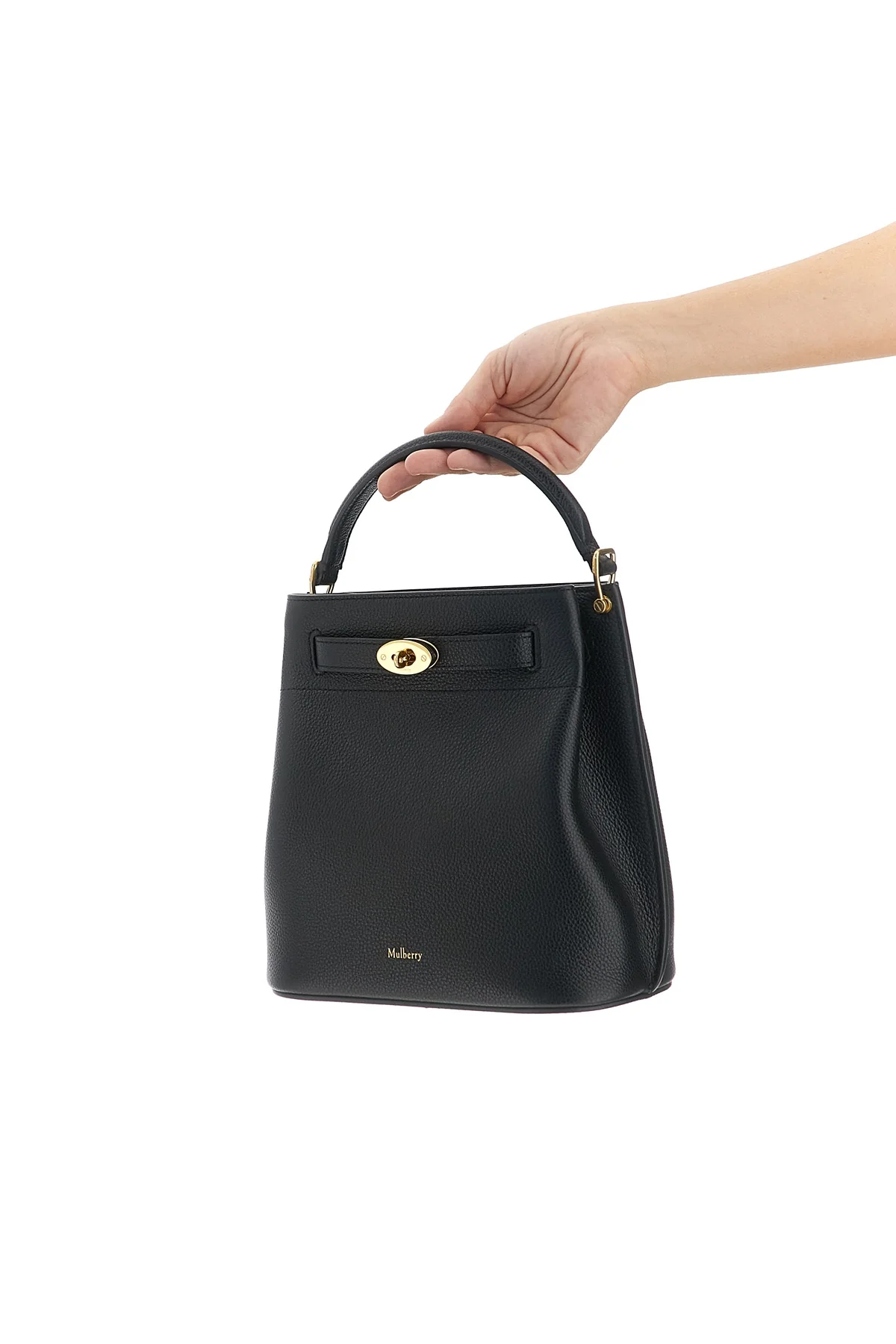 MULBERRY OS small islington bucket bag in hammered leather