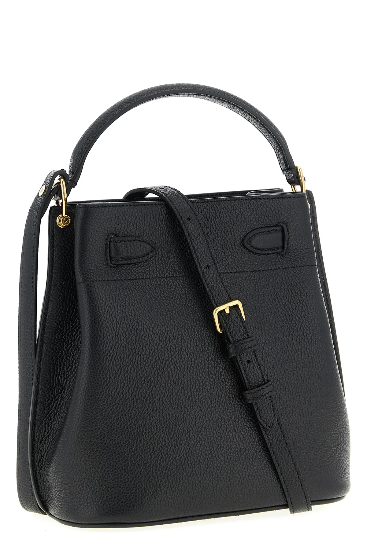 small islington bucket bag in hammered leather
